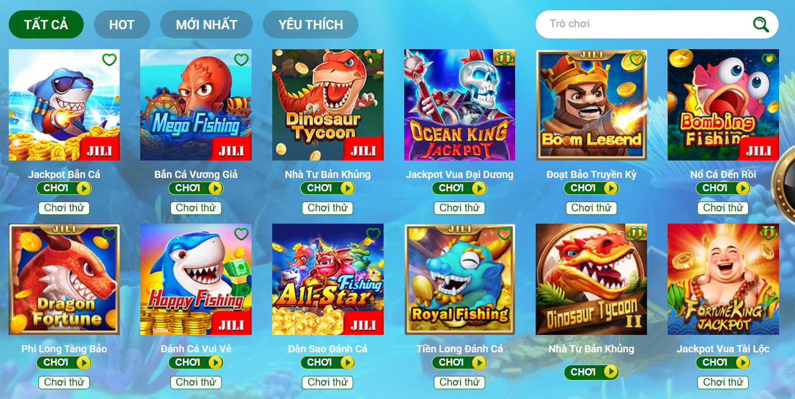 Game bắn cá tại nhà cái luôn thu hút hàng triệu người chơi